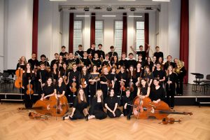 Gruppenbild EYOA 2025 in der Städtischen Musikschule Mannheim